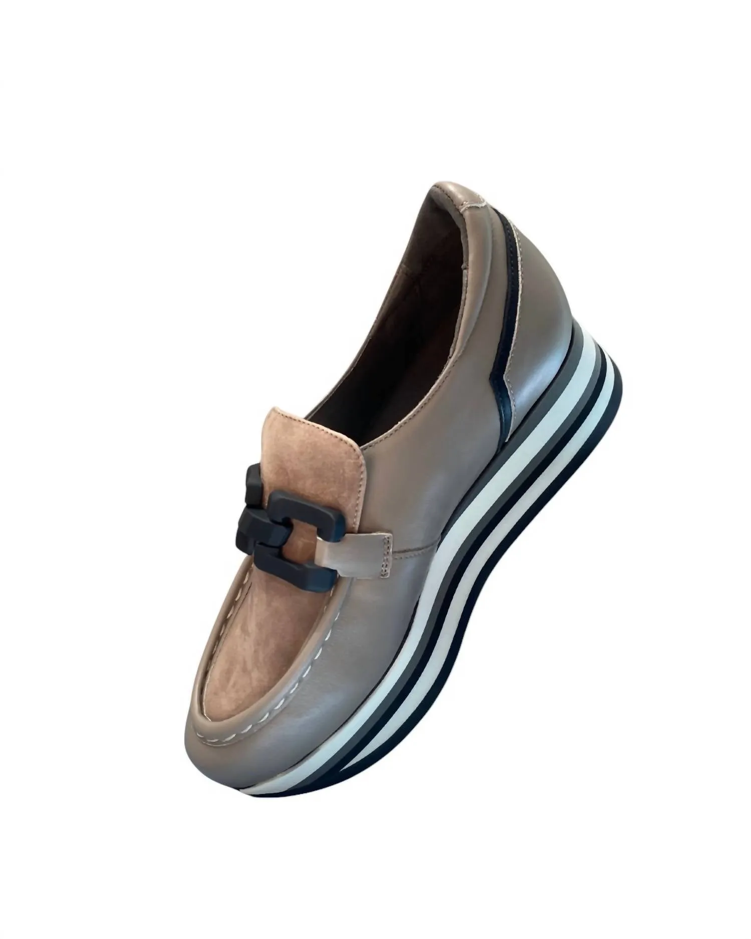 Women's Cathy Wedge In Taupe/black