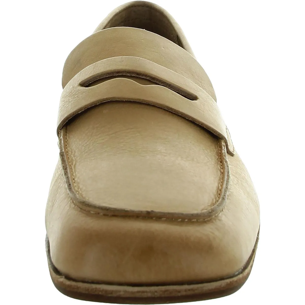 Womens Cushioned Footbed Leather Loafers