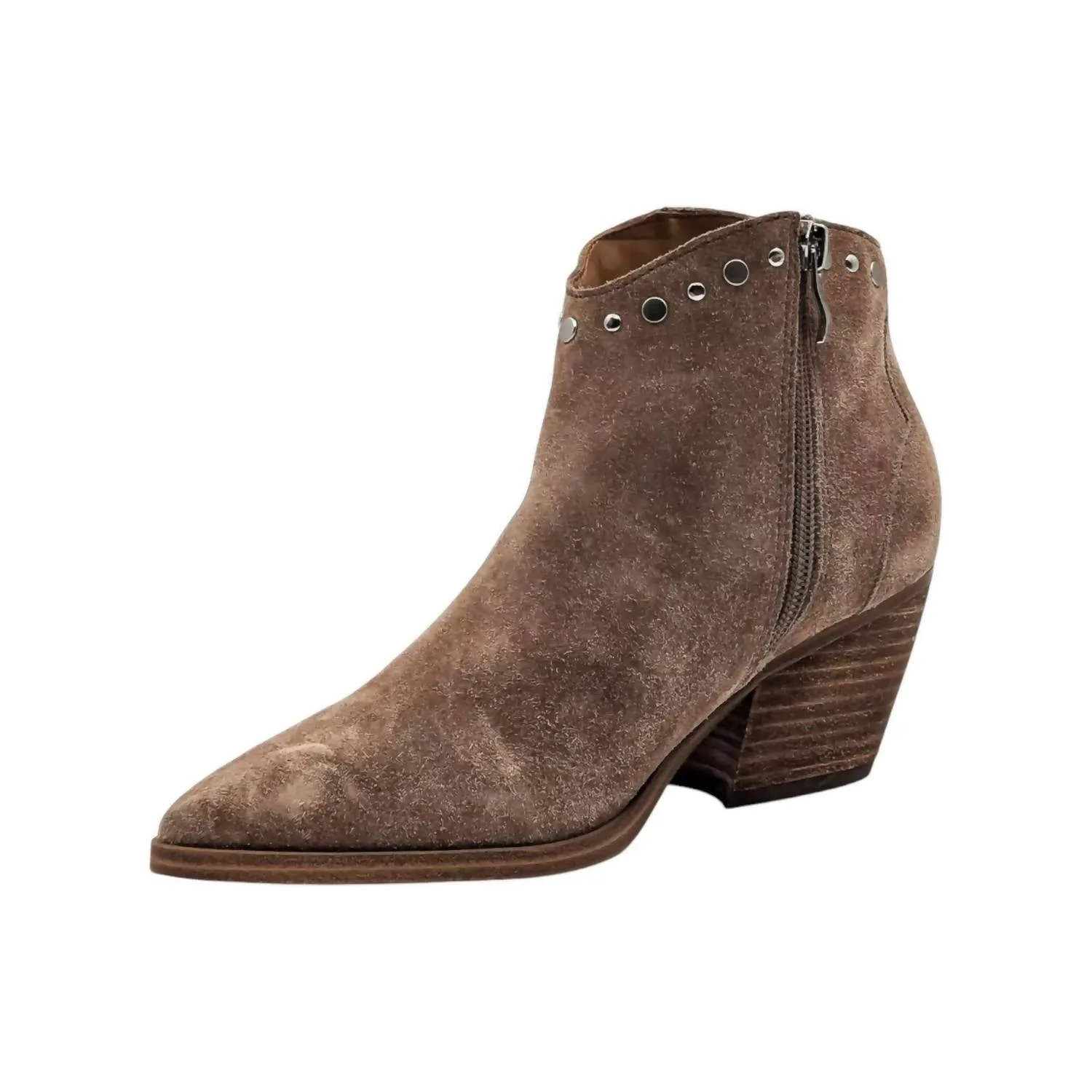 Women's Deni Cowboy Boot In Medium Brown Suede