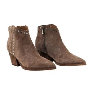 Women's Deni Cowboy Boot In Medium Brown Suede