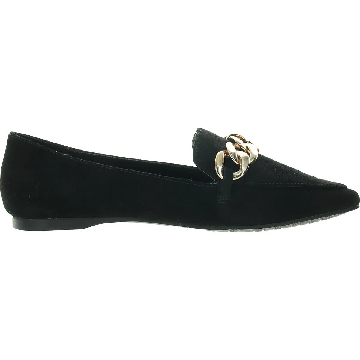 Womens Embellished Suede Loafers