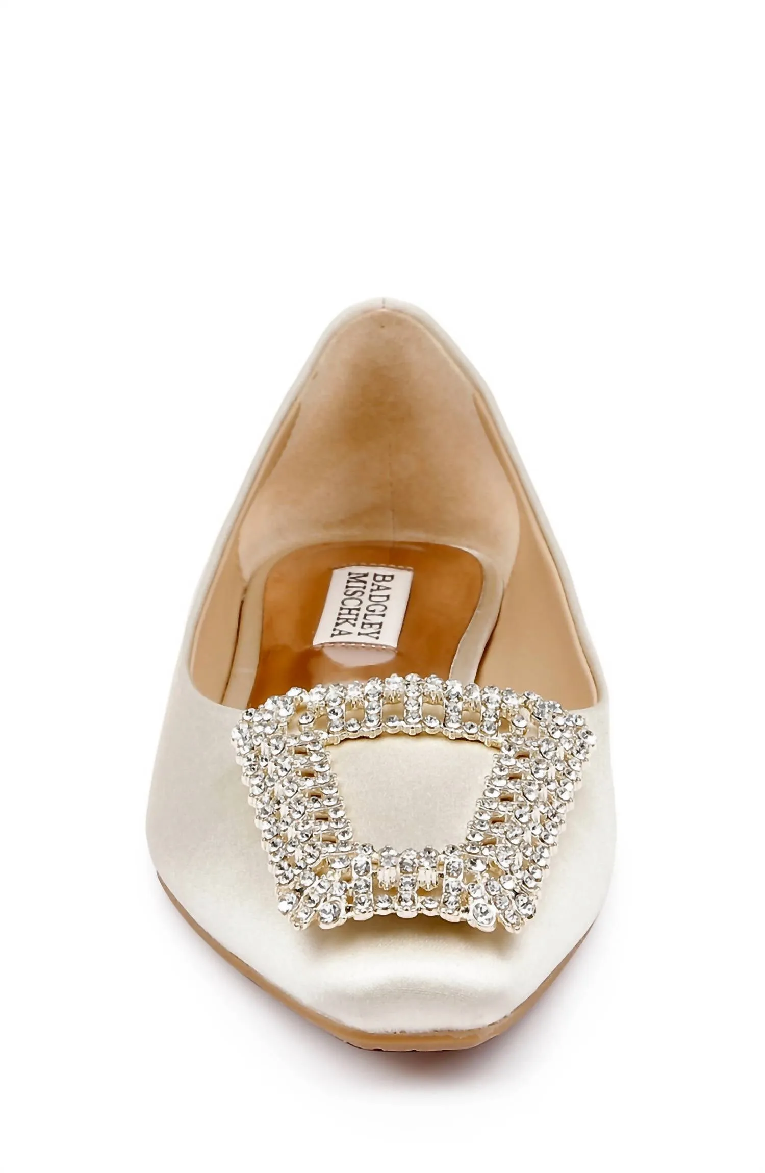 Women's Emerie Crystal Buckle Flats In Ivrsat