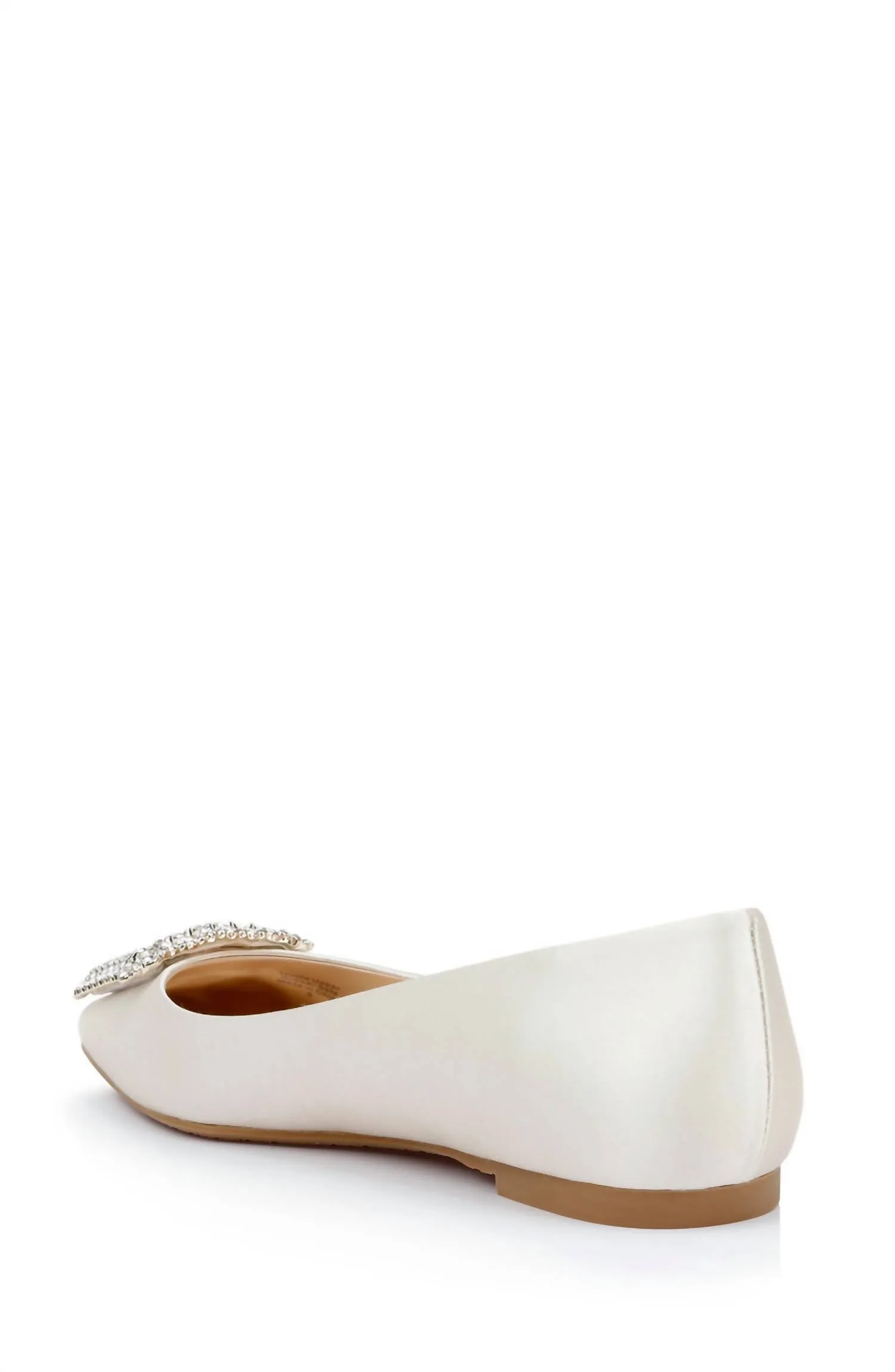 Women's Emerie Crystal Buckle Flats In Ivrsat