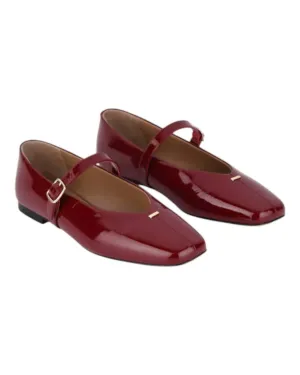 Women's Faris Flats In - Ruby Patent