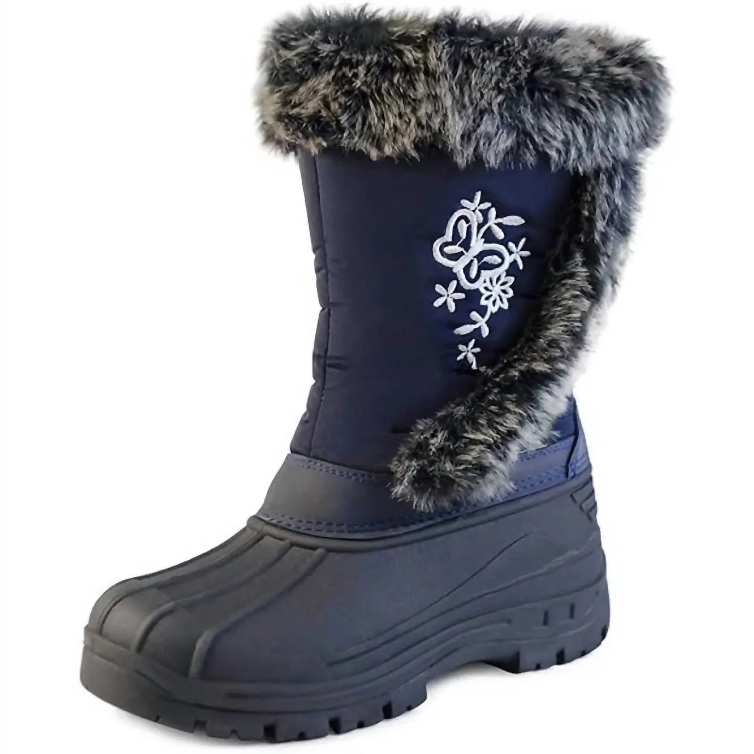 Women's Faux Fur Snow Boots In Grey