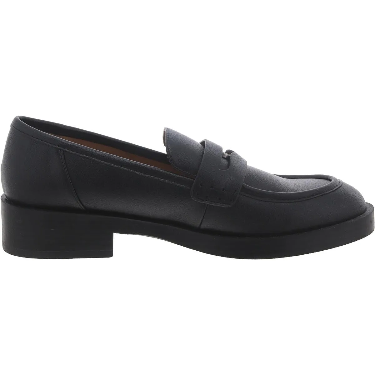 Womens Faux Leather Smooth Loafers