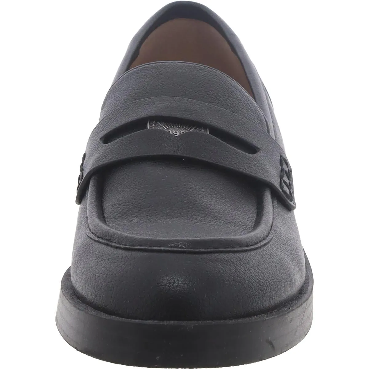 Womens Faux Leather Smooth Loafers