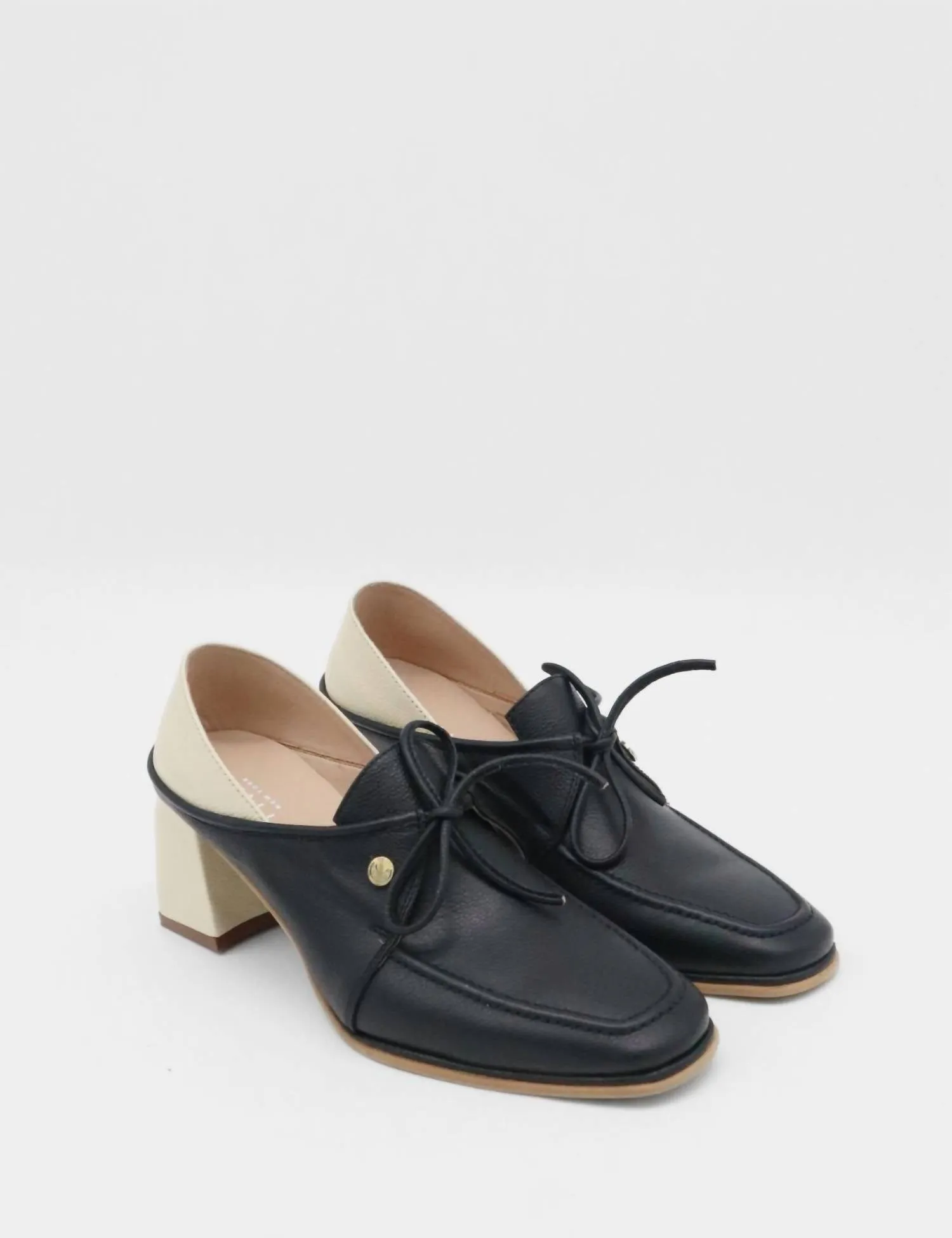Women's Focus Heeled Loafers In Black/off-White
