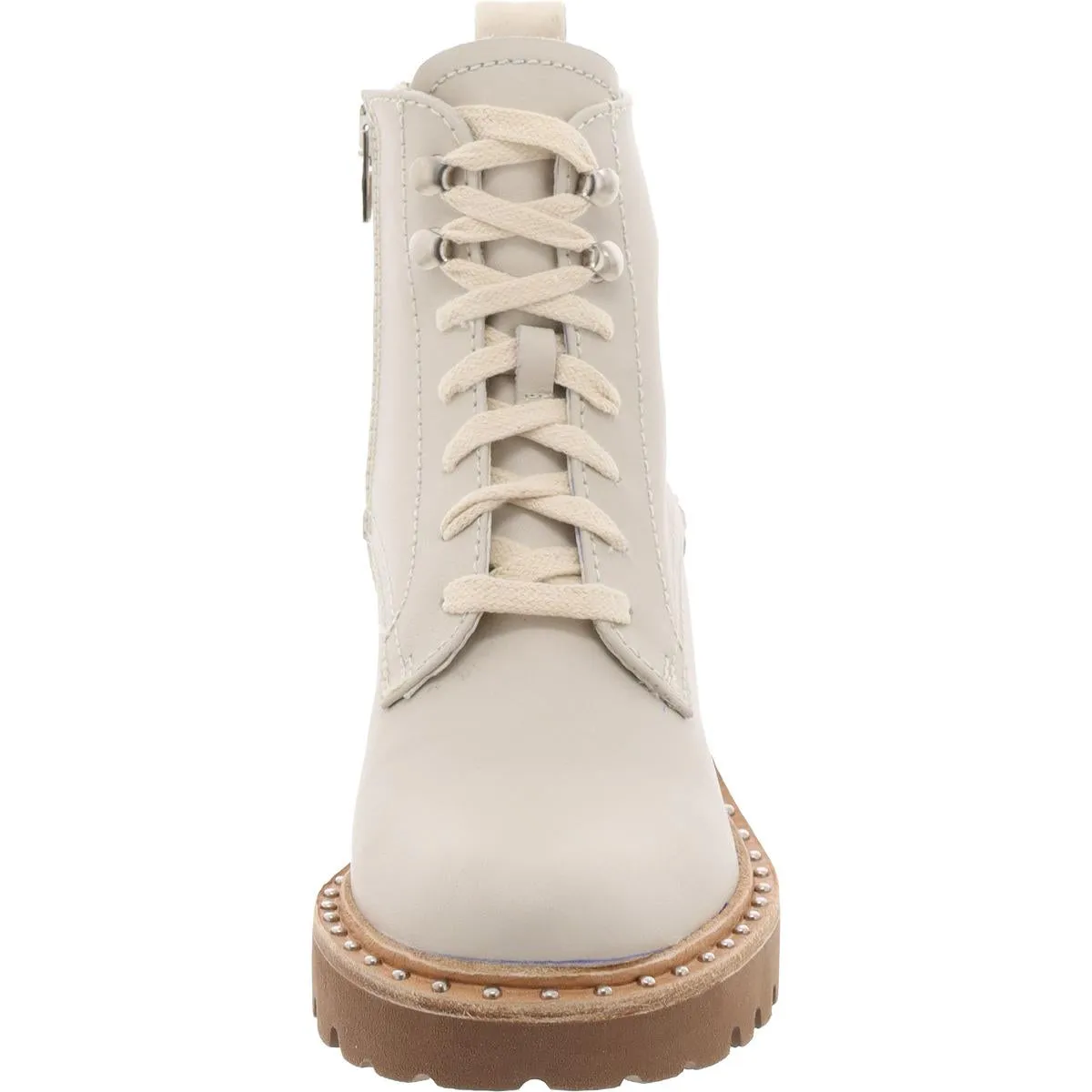 Womens Leather Lugg Sole Combat & Lace-Up Boots
