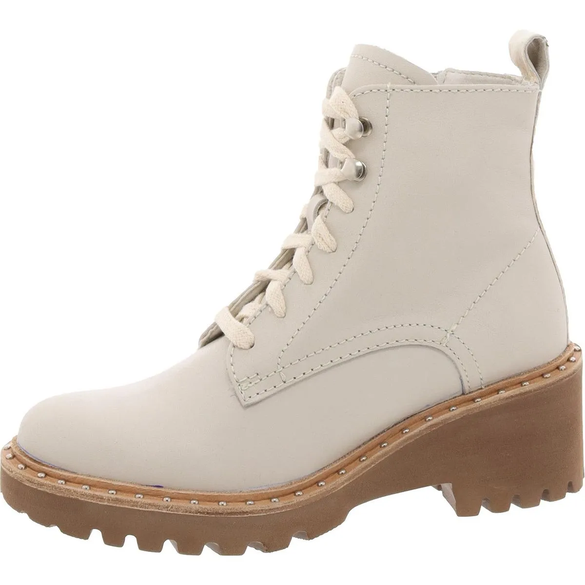 Womens Leather Lugg Sole Combat & Lace-Up Boots