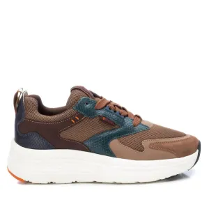 Women's Leather Textile Sneakers In Taupe