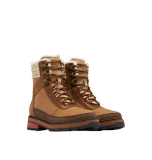 Women's Lennox Lace Cozy Fashion Boots In Velvet Tan/warp Red