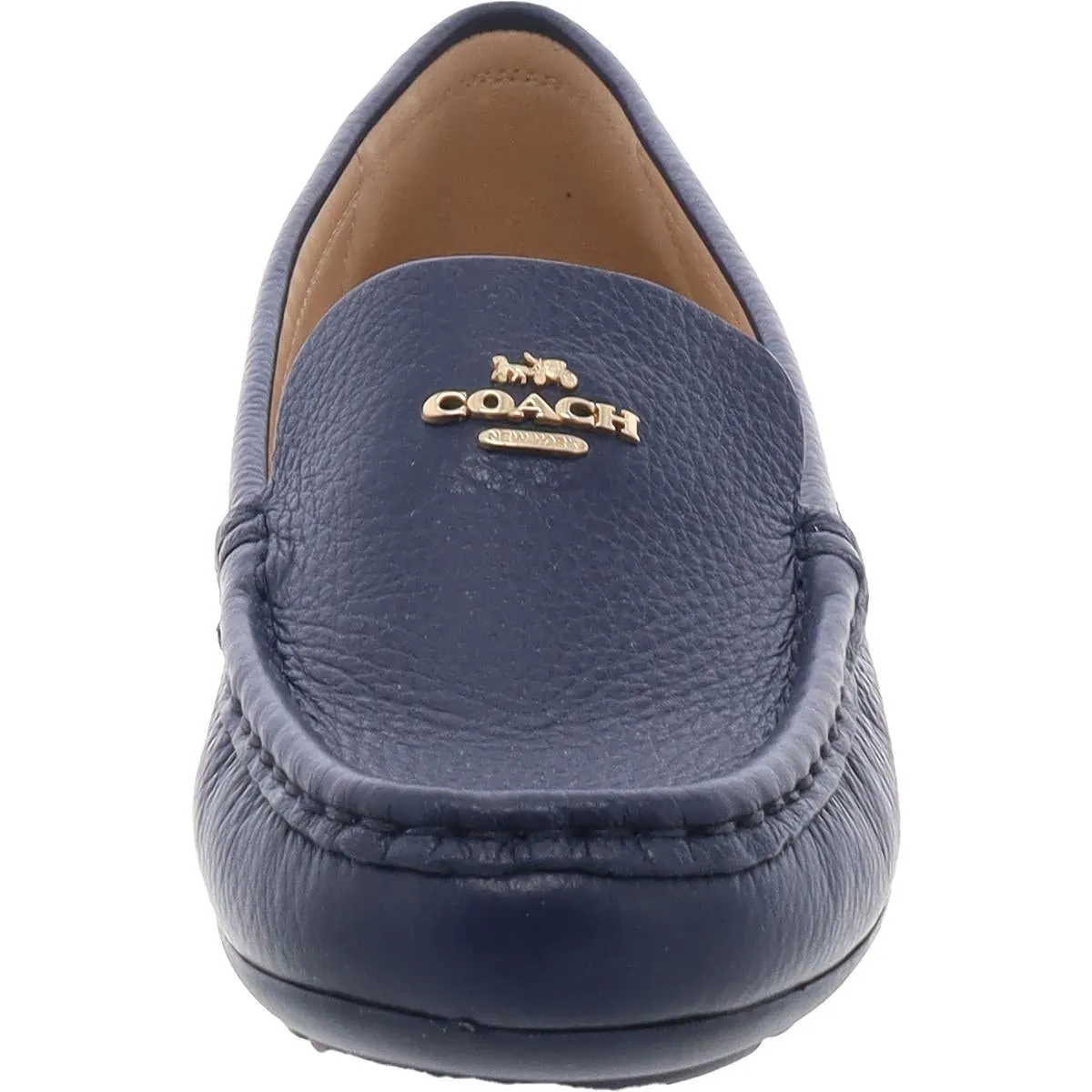 Womens Logo Leather Loafers
