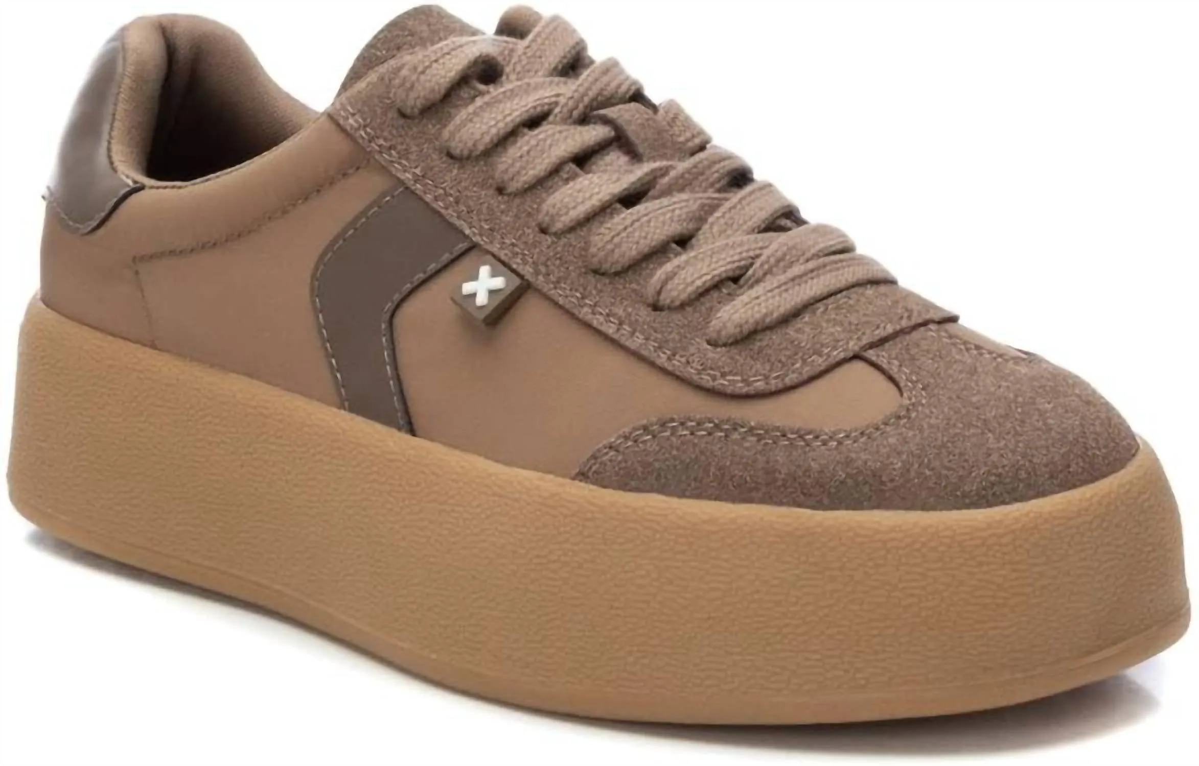 Women's Textile Sneakers In Taupe