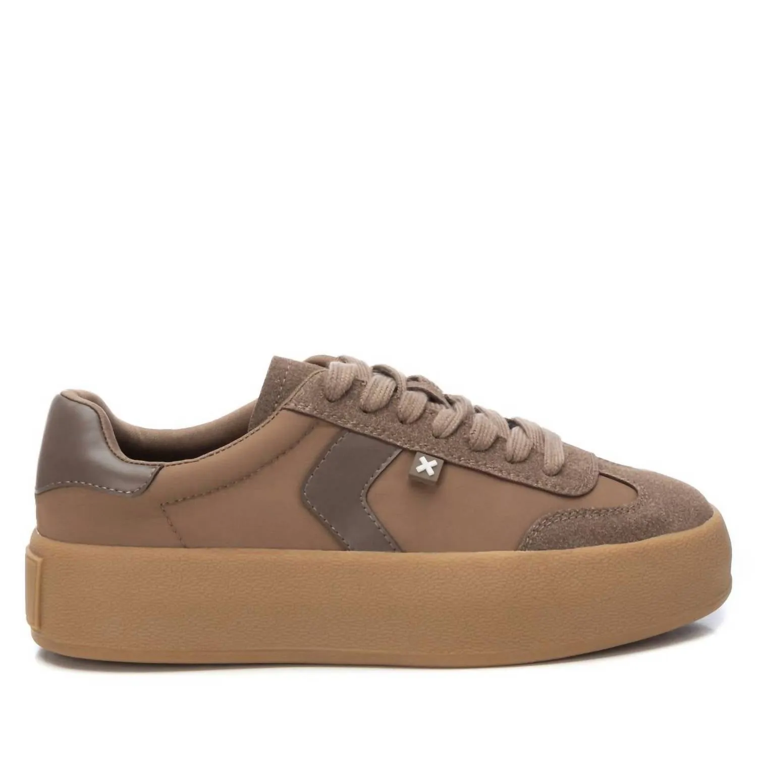 Women's Textile Sneakers In Taupe
