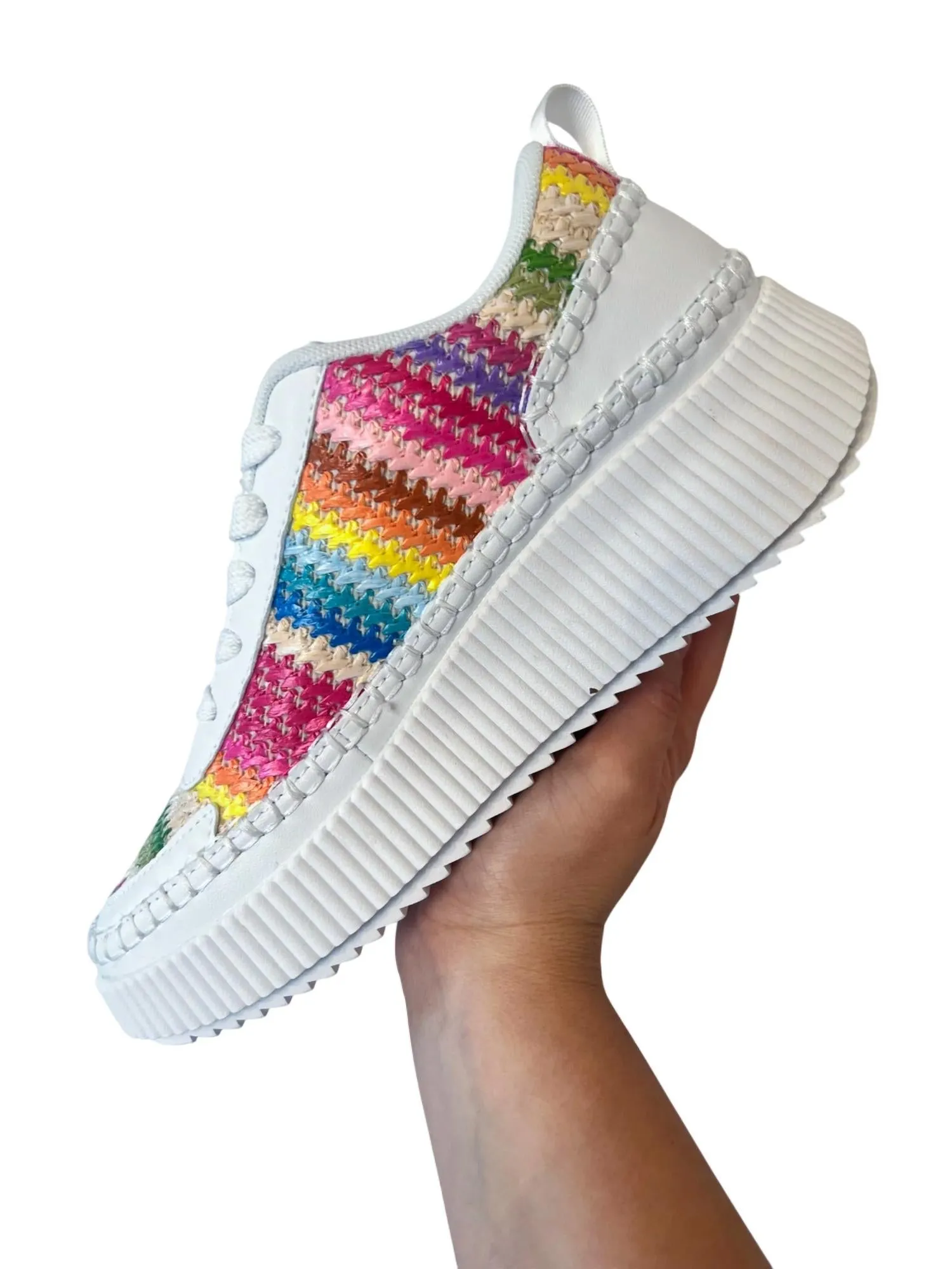 Women's Willow Woven Sneakers In Rainbow