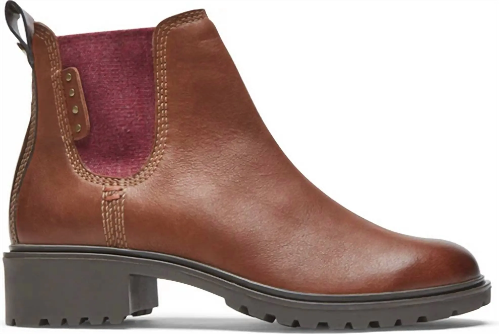 Women's Winter Chelsea Waterproof Boot In Red