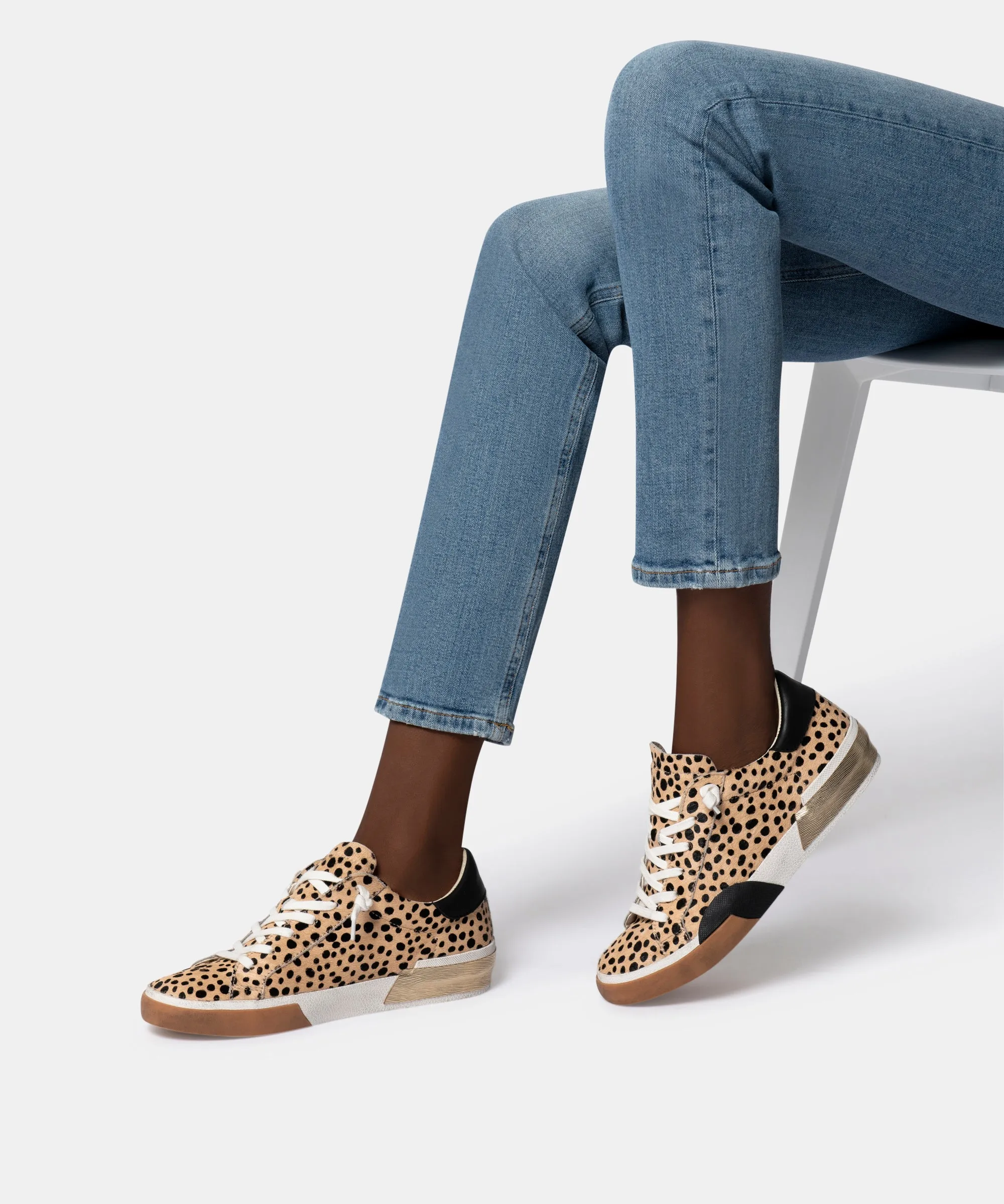 ZINA SNEAKERS LEOPARD CALF HAIR